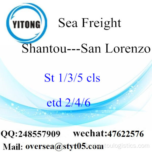 Consolidation LCL de Shantou Port à San Lorenzo